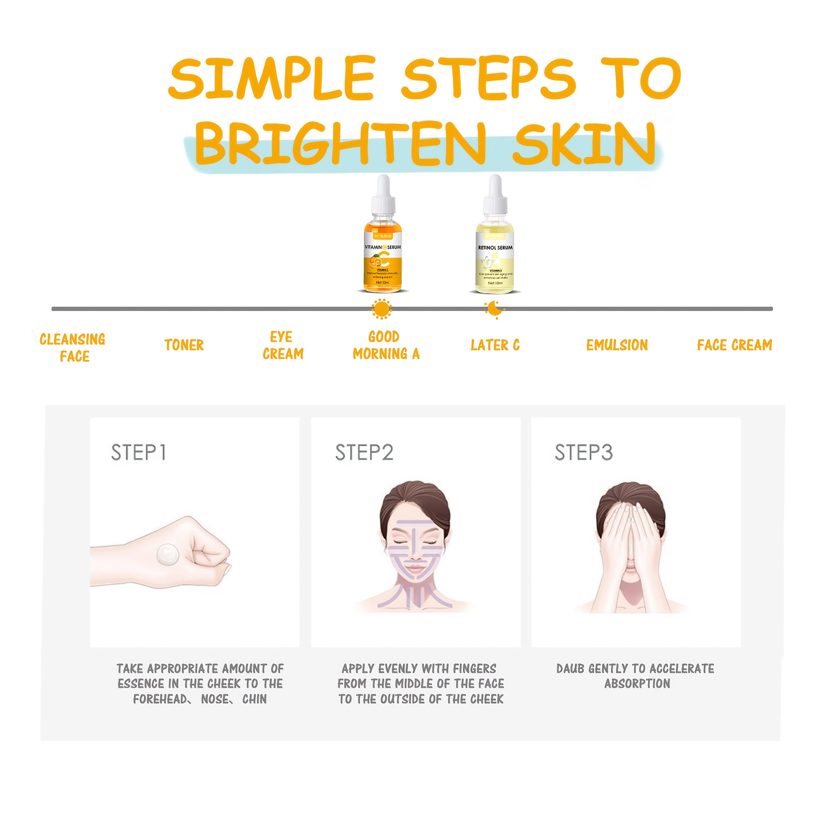 Kit Sérum Facial Vitamina C + Retinol
